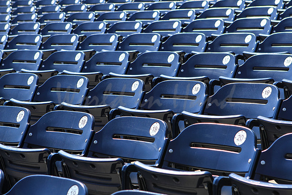 Stadium seats empty