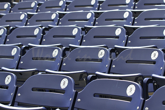 Stadium seats empty