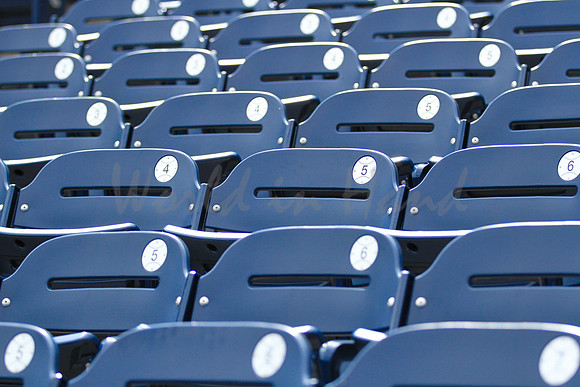 Stadium seats empty