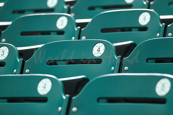 Stadium seats empty