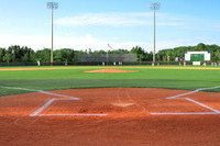 Baseball field from home plate view